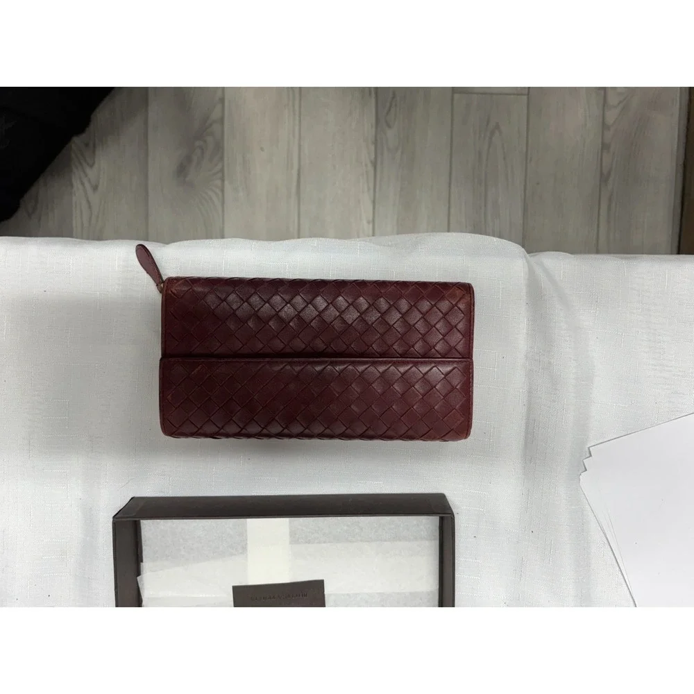 Bottega Veneta Intrecciato Leather Andiamo‎ Clutch Continental Flap Long Wallet